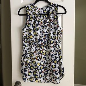 Cabi sleeveless print top
